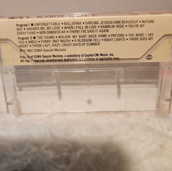 Nat King Cole The Unforgettable opened cassette tape. - Picture 2 of 5